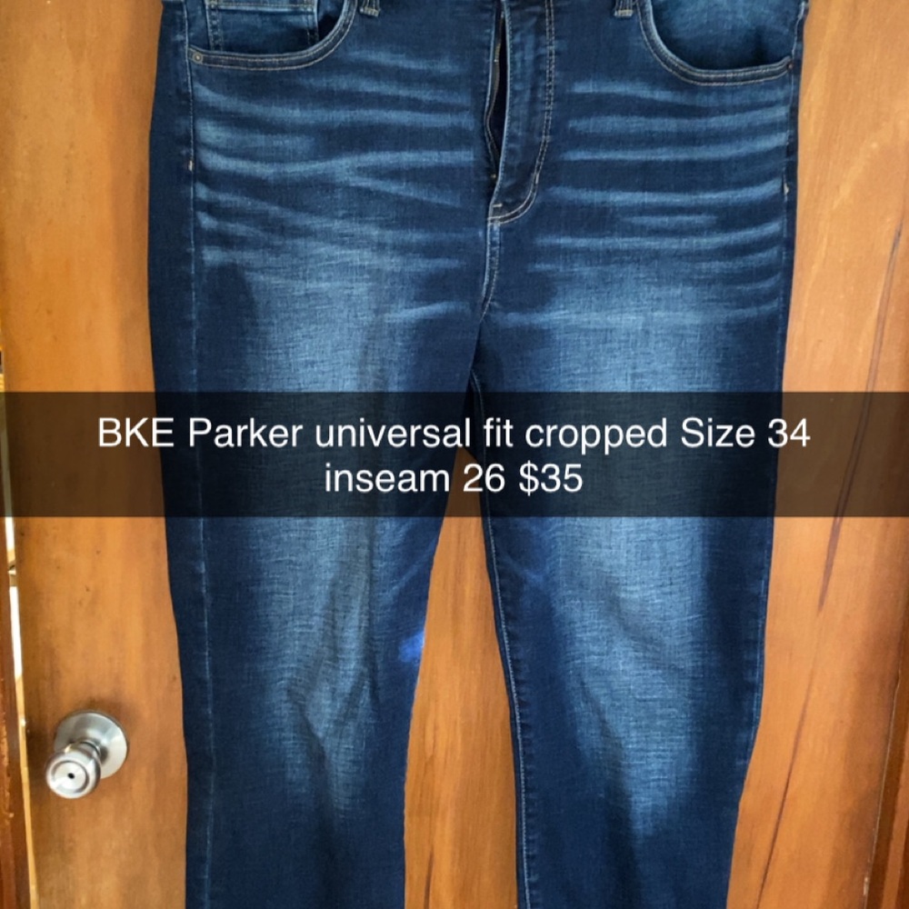 BKE Dark Blue Cropped Jeans